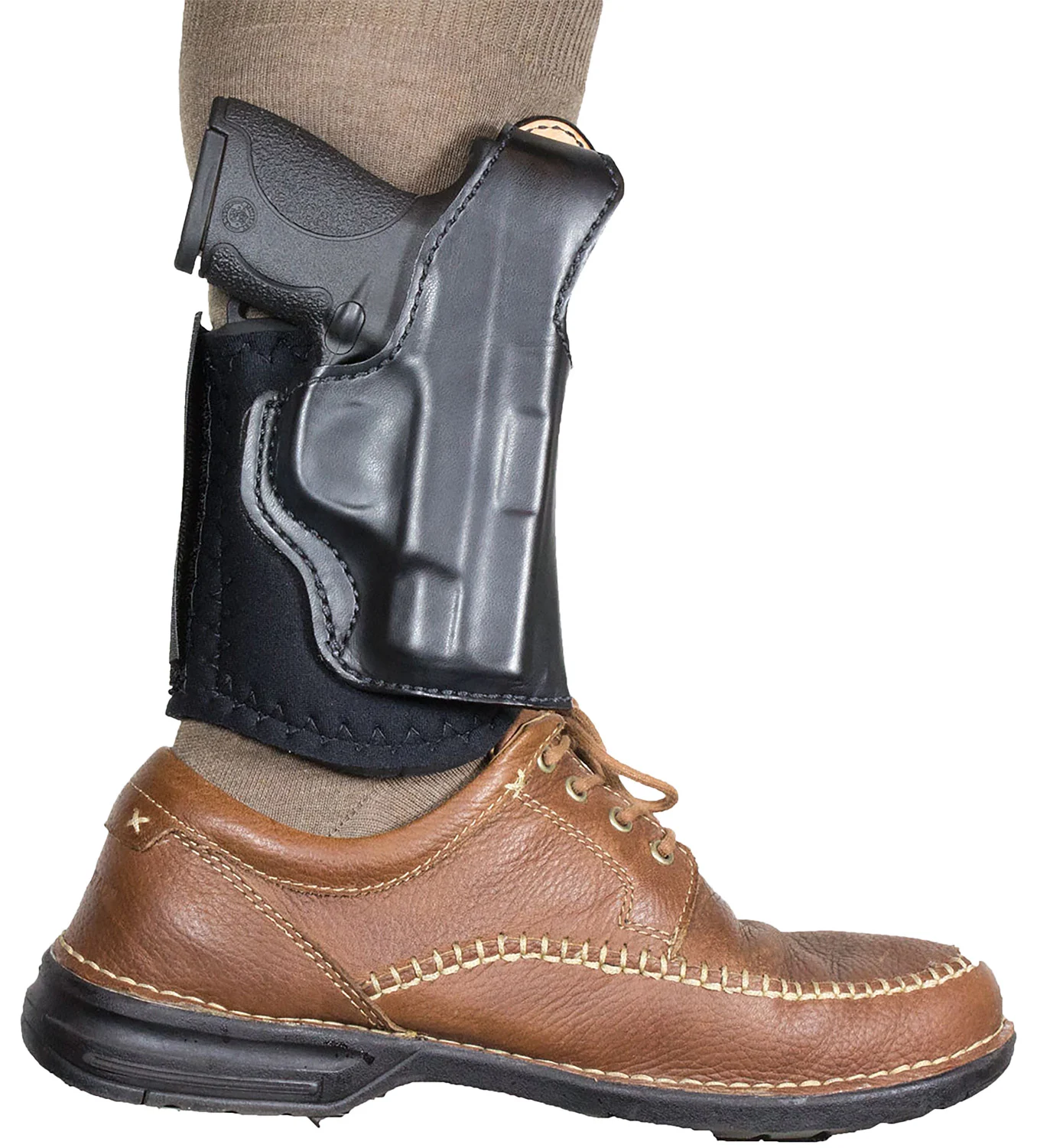 DeSantis Gunhide 014PC8JZ0 Die Hard RigAnkle Tan Leather/Sheepskin Fits Sig P365 Fits Sig P365 SAS Right Hand