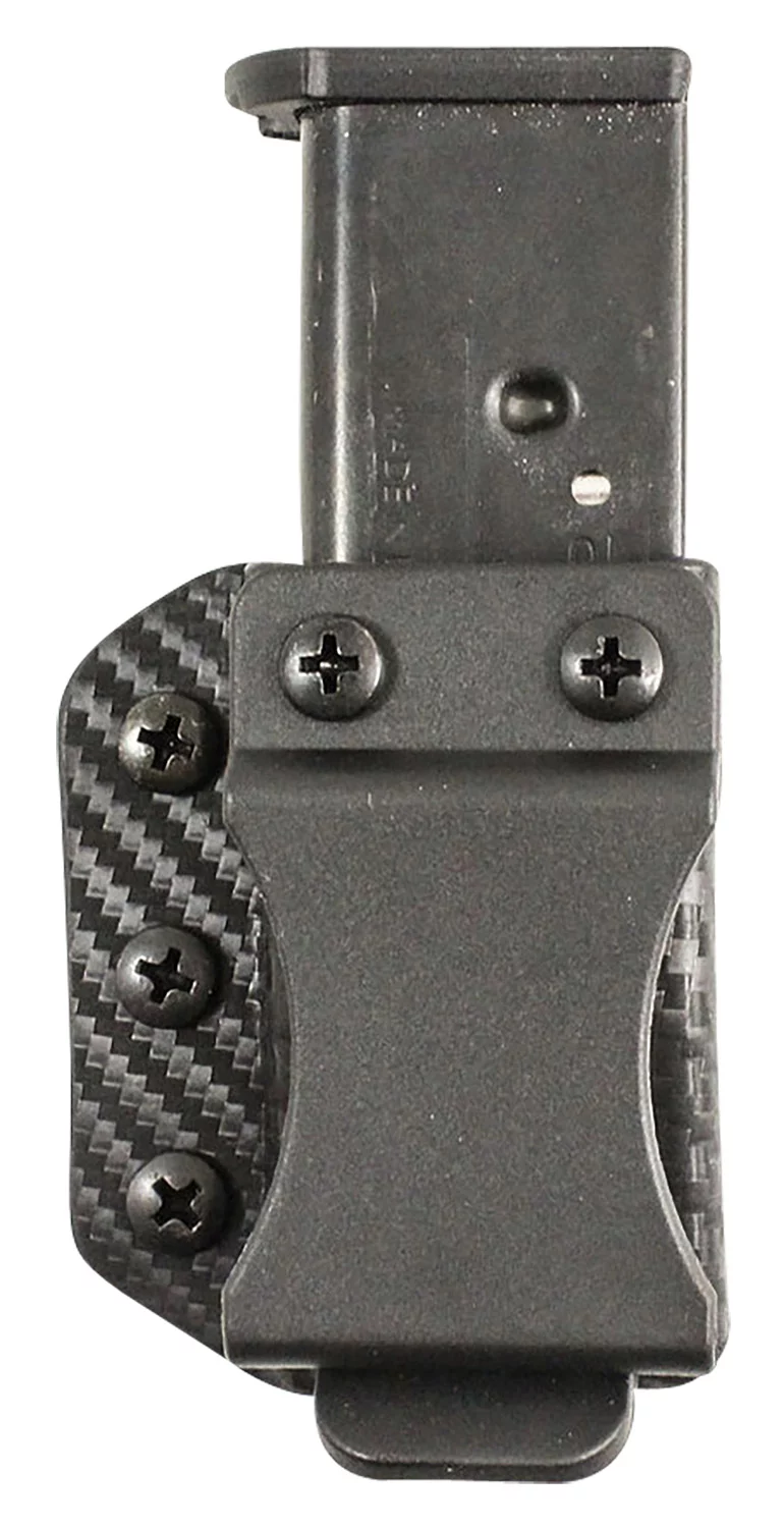 DeSantis Gunhide A100KJJJZ Persuader Mag PouchDouble Stack IWB/OWB Black Kydex Belt Clip Ambidextrous
