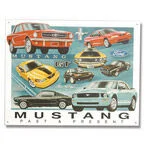 Desperate Enterprises Ford Mustang Past & Present Tin Sign SG1272