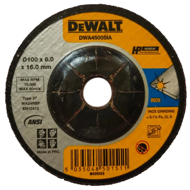 Dewalt DWA4500SIA Grinding Disc 4″ For Stainless Steel