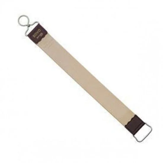 Dovo Hanging Strop – Russian Cowhide, Stainless Steel Finger Loop