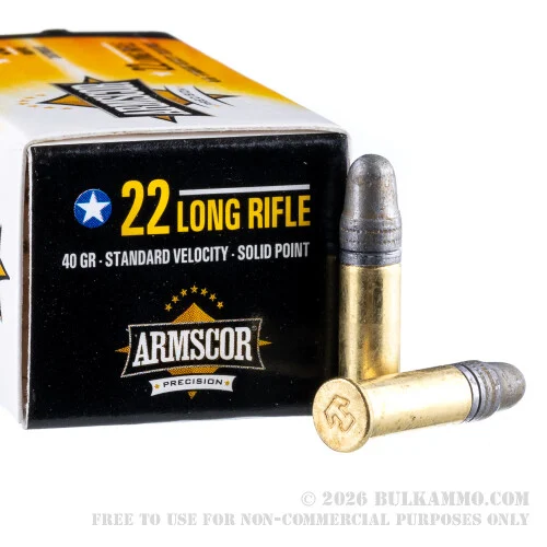 500Rounds of .22 LR Ammo by Armscor - 40gr LS