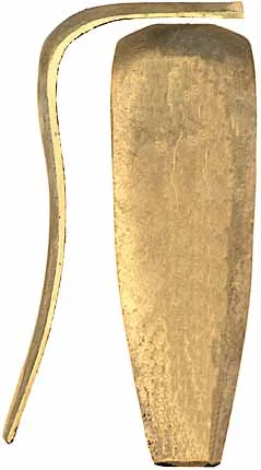 Early Bethlehem Buttplate, sand cast brassOverall length 5-5/8", width 1-7/8", comb 2-1/2"