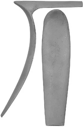Early Hawken Buttplate, wax cast steelOverall length 5-1/4", width 1-1/4", comb 3-1/8"