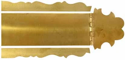 Early Virginia longrifle Patchbox Kit, brass,6-5/8" overall length