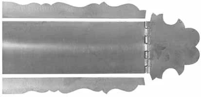 Early Virginia longrifle Patchbox Kit,polished steel, 6-5/8" overall length,in the style of F. Klette, Culpepper County, Virginia