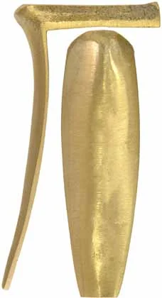 Early Wide Buttplate, in sand cast brassOverall length 5-1/8", width 1-9/16", comb 2-1/2"