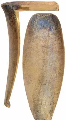 Early Wide Buttplate, sand cast brassOverall length 5-1/4", width 2-1/8", comb 2-3/4"