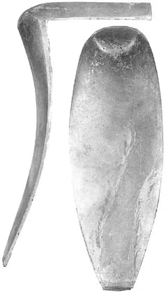Early Wide Style Buttplate, sand cast nickel silverOverall 5-1/4", width 1-7/8", comb 2-5/8"
