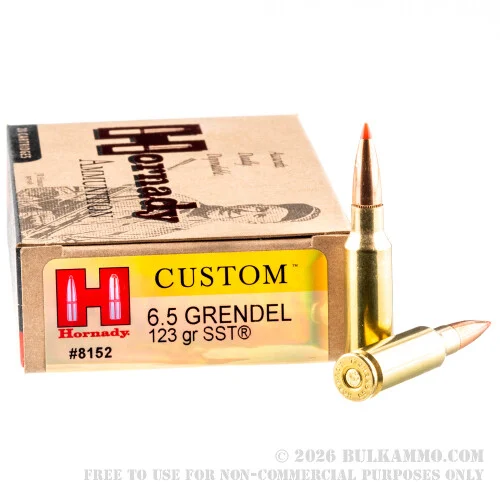 20 Rounds of 6.5mm GrendelAmmo by Hornady - 123gr SST