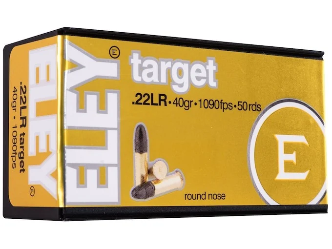 Eley Target Ammunition 22 Long Rifle 40 Grain Lead Round Nose