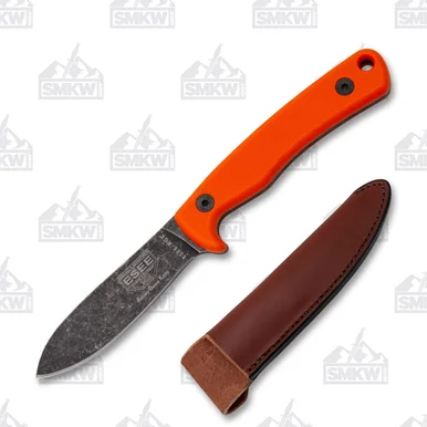 ESEE Knives Ashley Game Knife Orange G10 Fixed Black Stonewashed Blade ESEEAGKOR