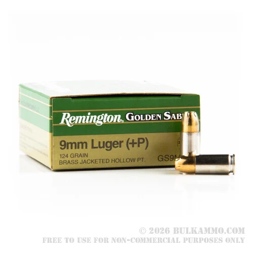 500Rounds of 9mm Ammo by Remington - 124gr JHP
