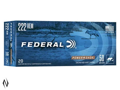 FEDERAL 222 REM 50GR SP POWER-SHOK