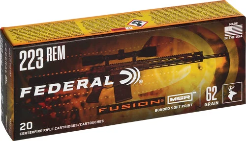 Federal.223 Remington 62 Grain MSR Fusion Bonded Soft Point - 20 count box