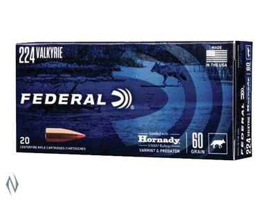 FEDERAL 224 VALKYRIE 60GR VMAX 20PK XXXX