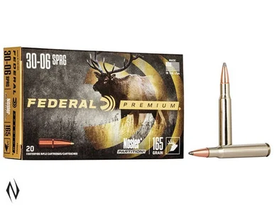 FEDERAL 30-06 SPR 165GR PARTITION VITAL-SHOK XXXX