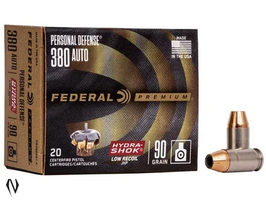 FEDERAL 380 AUTO 90GR HYDRA-SHOK PD
