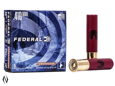 FEDERAL 410G 2.5" 1/4OZ RIFLED SLUG HP POWERSHOK 1600 FPS