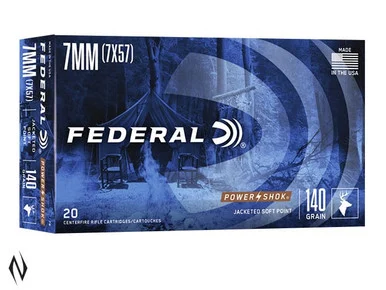 FEDERAL 7MM MAUSER 140GR SP POWER-SHOK