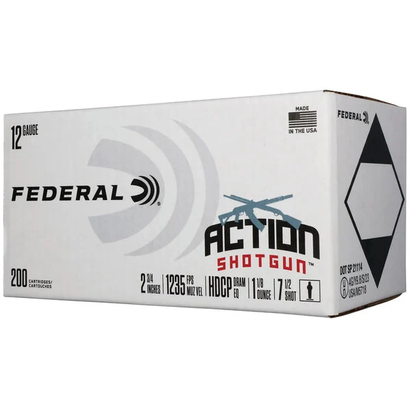 FEDERAL ACTION 12GA 2.75" #7.5 200RD