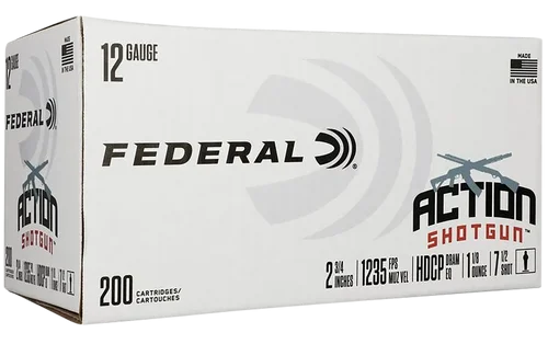 Federal Action Shotgun 12 Ga, 2.75", 1 1/8 oz, 7.5 Shot, 200rd Box