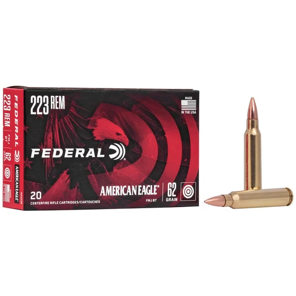 FEDERAL AMERICAN EAGLE 223 REM 62GR FMJ 20RD