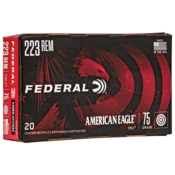 FEDERAL AMERICAN EAGLE 223 REM 75GR TMJ 20RD