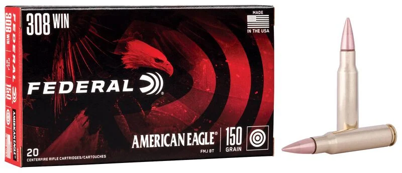 Federal American Eagle .308 Win FMJ 150 gr – Range Ammo | 500 Rounds