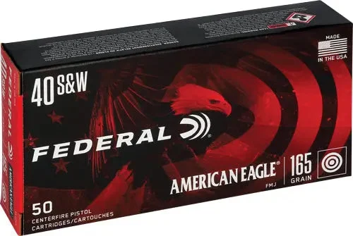 FEDERAL AMERICAN EAGLE 40 SW 165GR FMJ-TC 50RD