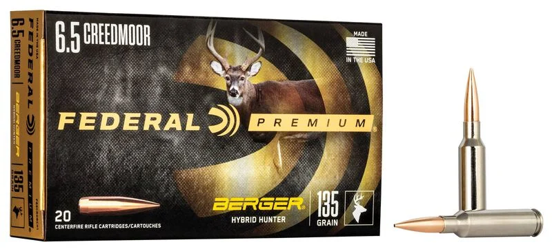 Federal Berger Hybrid Hunter 6.5 Creedmoor 135 gr – Hunting Ammo | 200 Rounds