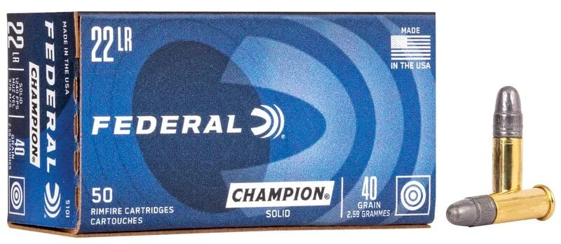 Federal Champion .22 LR 40 gr LRN – Reliable and Affordable Rimfire Ammo | 500 Rounds