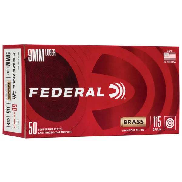 FEDERAL CHAMPION 9MM 115GR FMJ 50RD