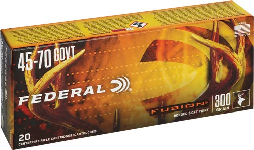 Federal F4570FS1 Boat Tail Fusion Soft Point FSP 300 Grain .45-70 Government