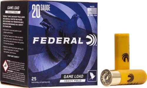 FEDERAL GAME LOAD 20GA 2.75 1OZ #7.5 250RD CASE