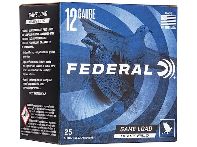 Federal Game Load Upland Heavy Field Ammunition 12 Gauge 2-3/4″