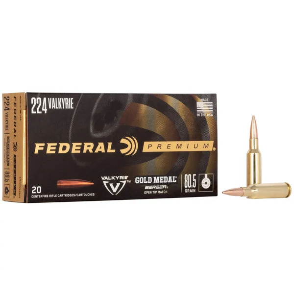 FEDERAL GOLD MEDAL 224 VALKYRIE 80.5GR BERG 20RD