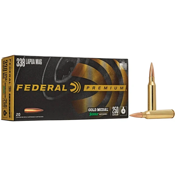 FEDERAL GOLD MEDAL 338LAP 250GR BTHP 20RD