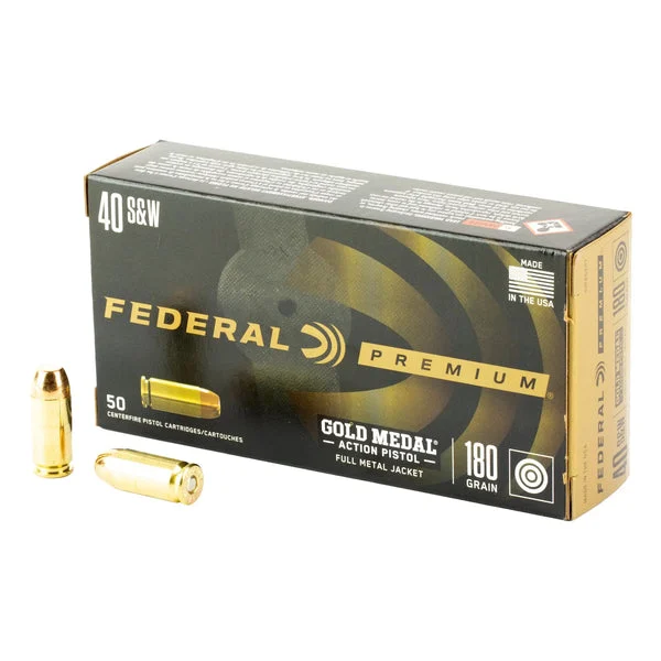 FEDERAL GOLD MEDAL 40S&W 180GR FMJ 50RD