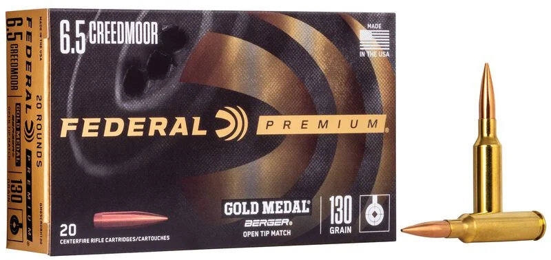 Federal Gold Medal 6.5 Creedmoor Berger Hybrid 130 gr – Match Ammo | 200 Rounds