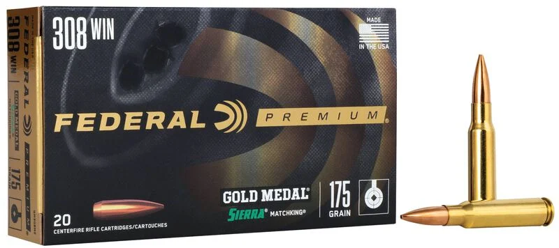 Federal Gold Medal Sierra MatchKing .308 Win HPBT 175 gr – Match Ammo | 200 Rounds: