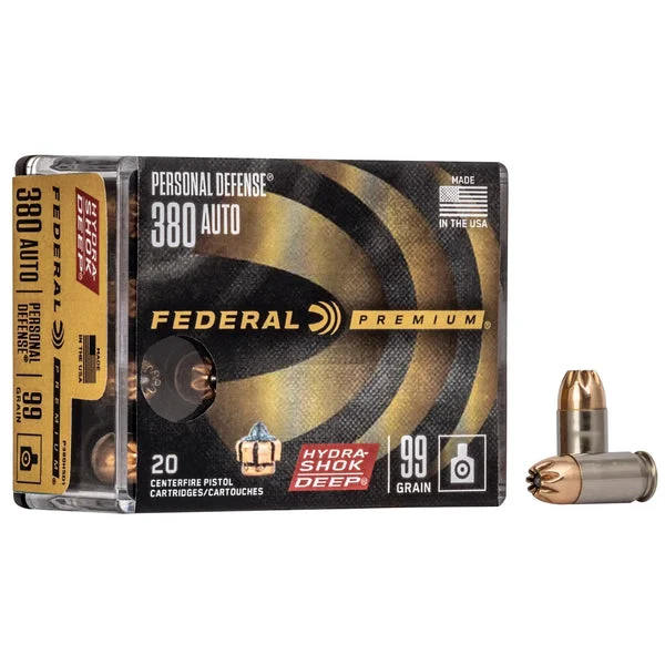 FEDERAL HYDRA-SHOK DEEP 380AUTO 99GR 20RD