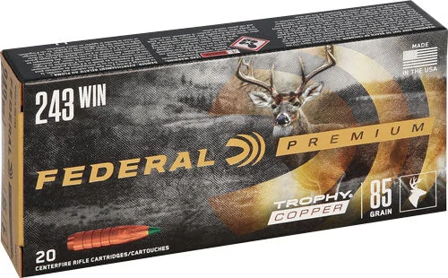 Federal P243TC1 Premium Copper Trophy Copper85 Grain .243 Winchester