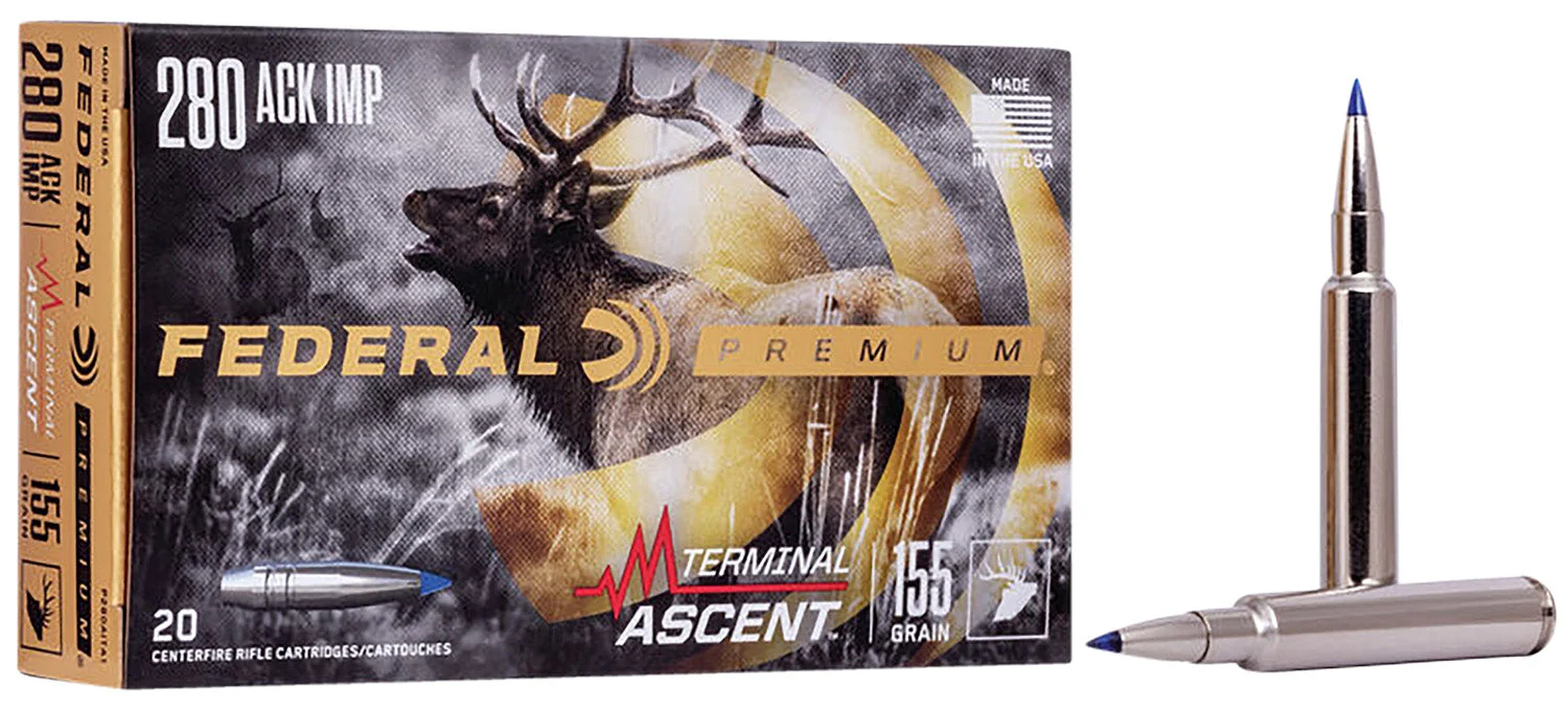 Federal P280AITA1 Premium Terminal Ascent Terminal Ascent155 Grain .280 Ackley
