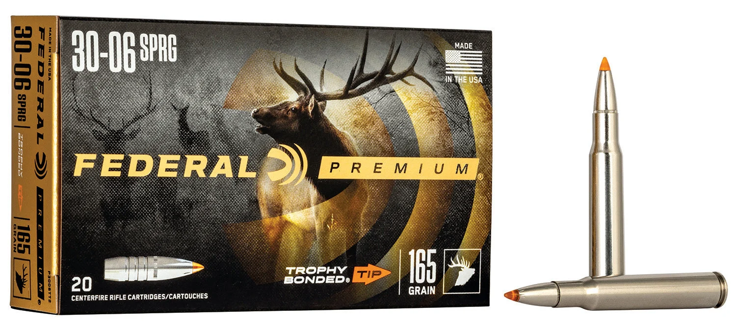 Federal P3006TT2 Premium Trophy Bonded Tip165 Grain .30-06 Springfield