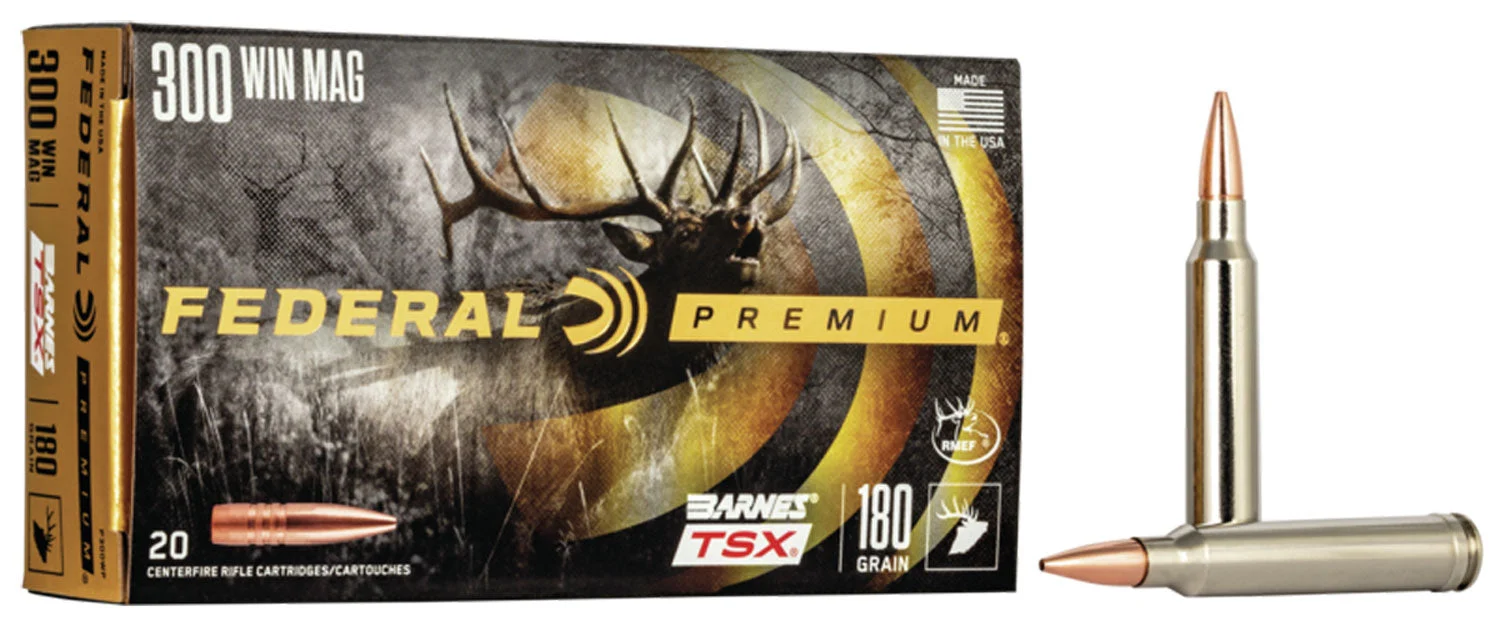 Federal P300WP Premium Barnes TSX180 Grain .300 Winchester Mag