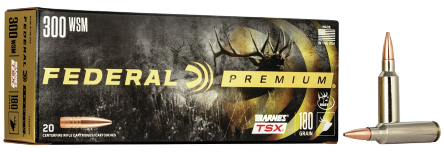 Federal P300WSMF Premium300WSM 180gr Barnes TSX 20 Per Box/10 Case