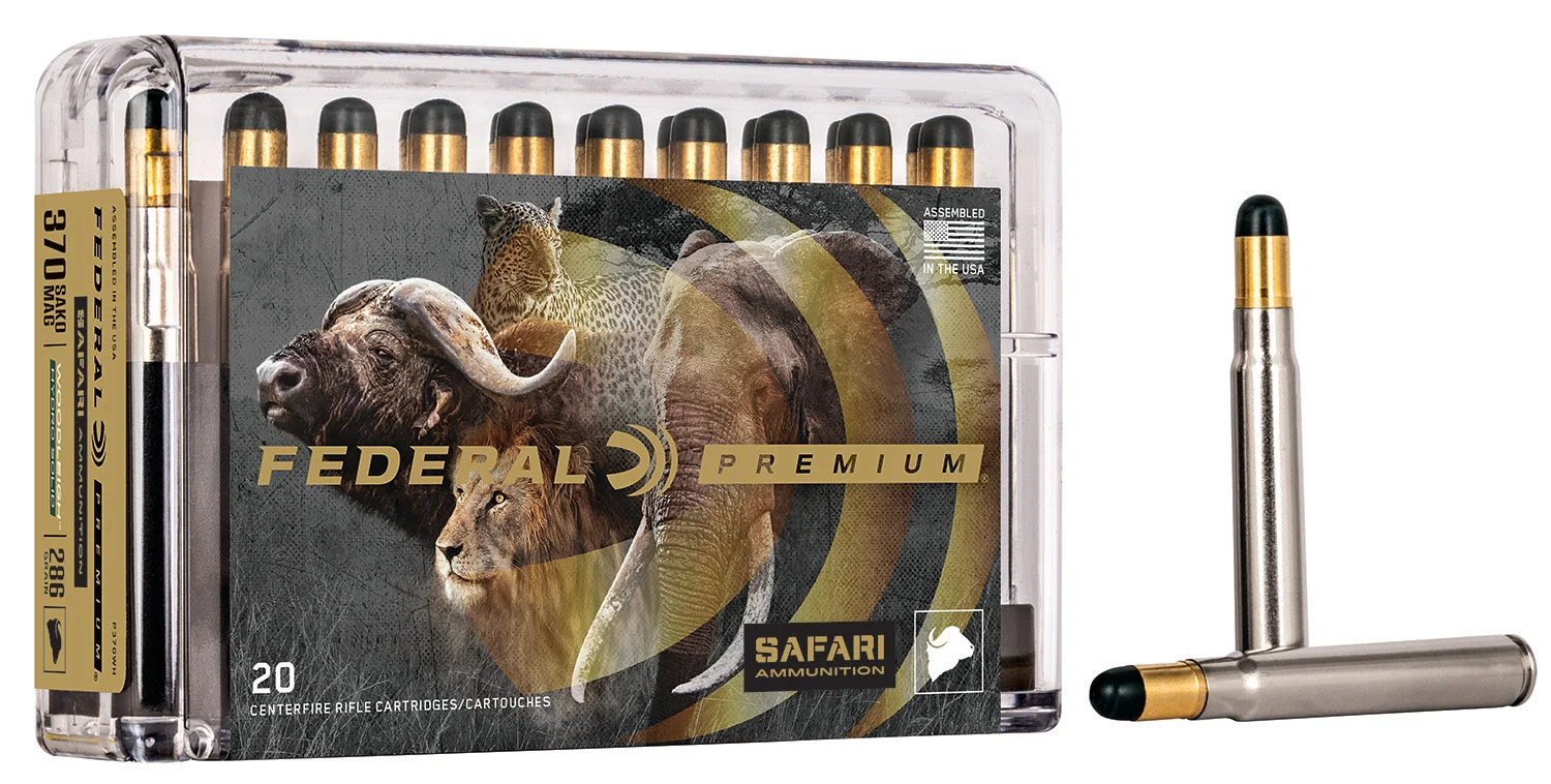 Federal P370WH Premium Safari Cape-Shok Woodleigh Hydro Solid286 Grain .370 Sako Mag