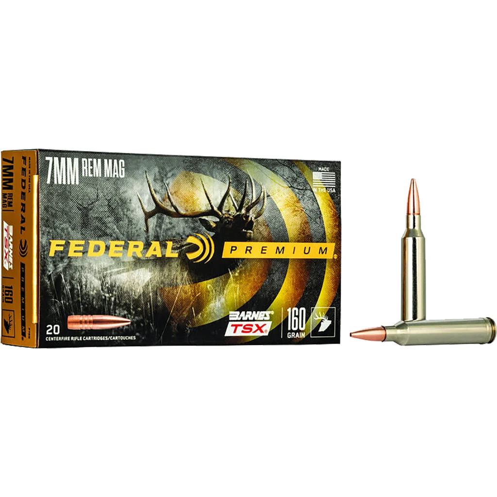 Federal P7RN Premium Barnes TSX160 Grain 7mm Remington Mag