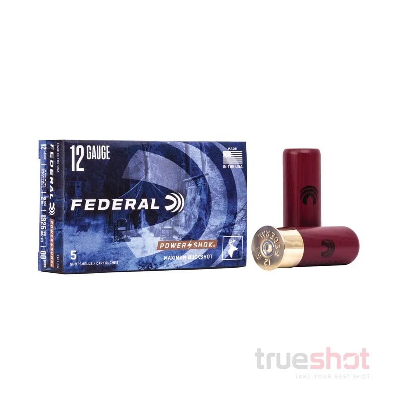 Federal Power Shok 12 Gauge #00 Buck Shot 3.0″ 9 oz. 1325 FPS